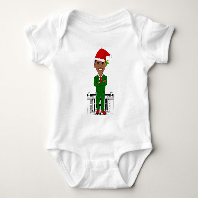 barack obama jultomten tee shirt (Framsida)