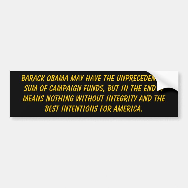 Barack Obama kan ha att unpreceds…, - Skräddarsy Bildekal (Framsidan)