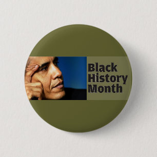 Barack Obama knäppas den svart historiemånaden Knapp