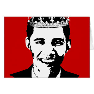 Barack Obama krona och kor Hälsningskort