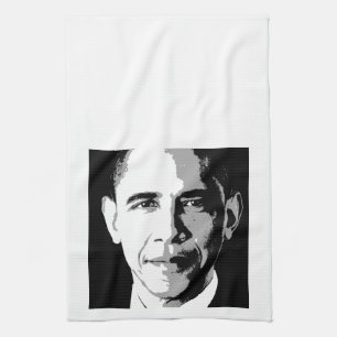 BARACK OBAMA KVADRERAR PORTRÄTT - .PNG KÖKSHANDDUK