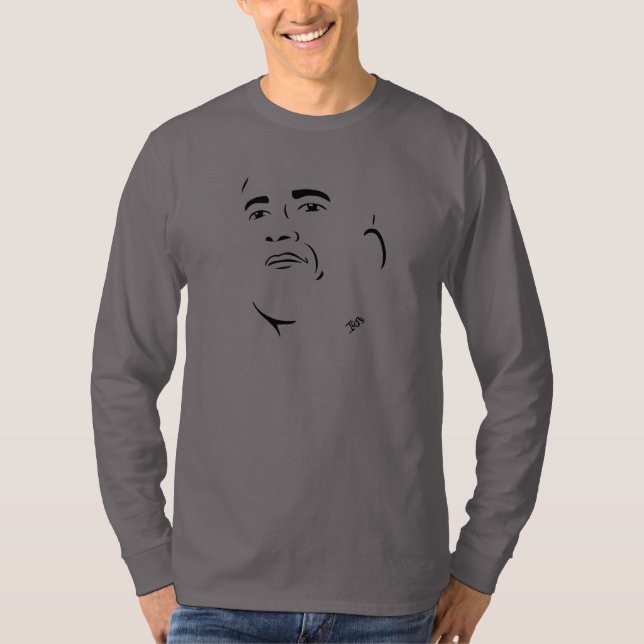 Barack Obama långärmadT-tröja Tee Shirt (Framsida)