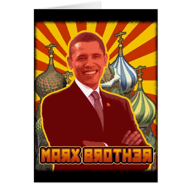 Barack Obama: Marx broder Hälsningskort (Framsidan)