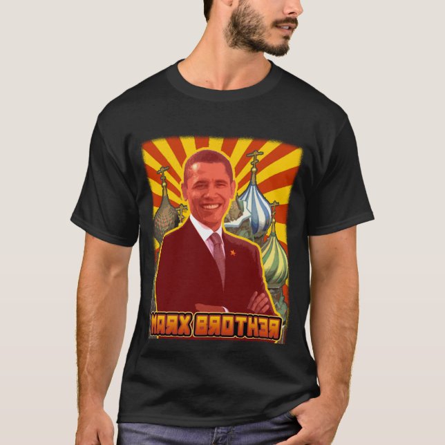 Barack Obama: Marx broder T-shirt (Framsida)