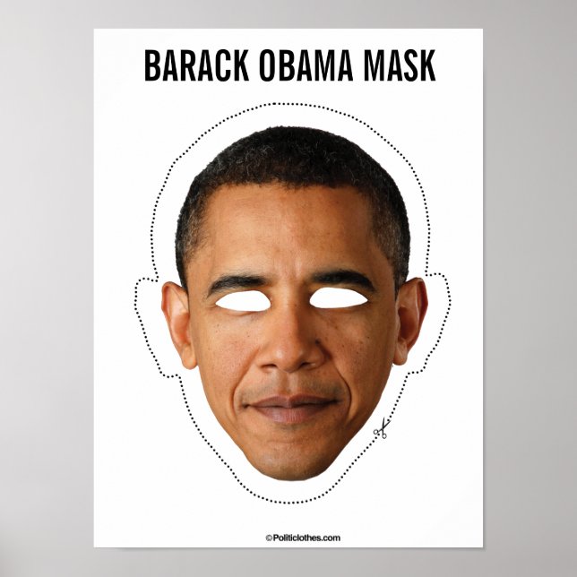 Barack Obama Mask Cutout Poster (Framsidan)