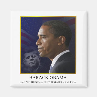 Barack Obama med JFK - Magnet