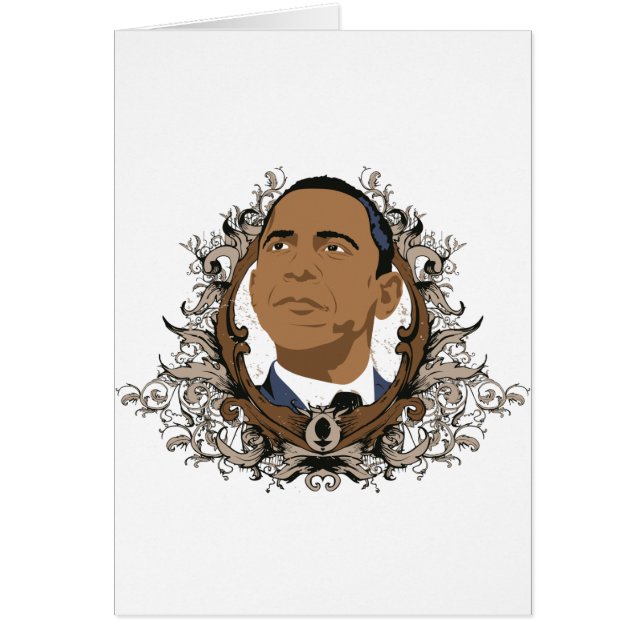 Barack Obama Merchandise Hälsningskort (Framsidan)