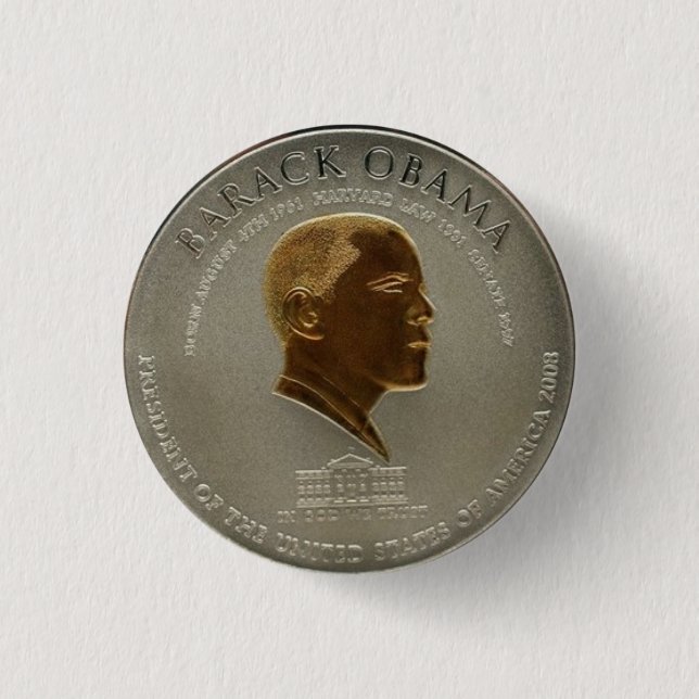 Barack Obama myntar knäppas Knapp (Framsida)