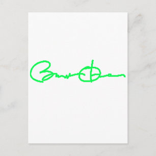 Barack Obama Namnteckning Series (Grönt) Vykort