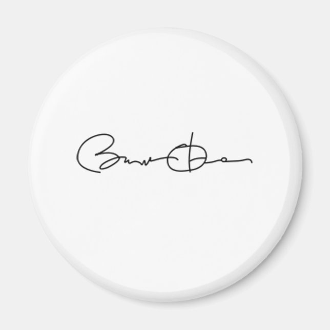 Barack Obama Namnteckning Series (svart) Magnet (Framsidan)