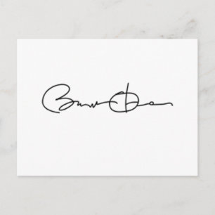 Barack Obama Namnteckning Series (svart) Vykort