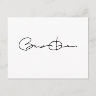 Barack Obama Namnteckning Series (svart) Vykort