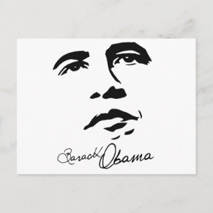 Barack Obama Namnteckning Vykort