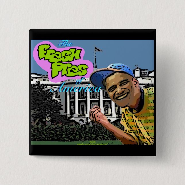 Barack Obama "nya Pres av America™" knäppas Knapp (Framsida)