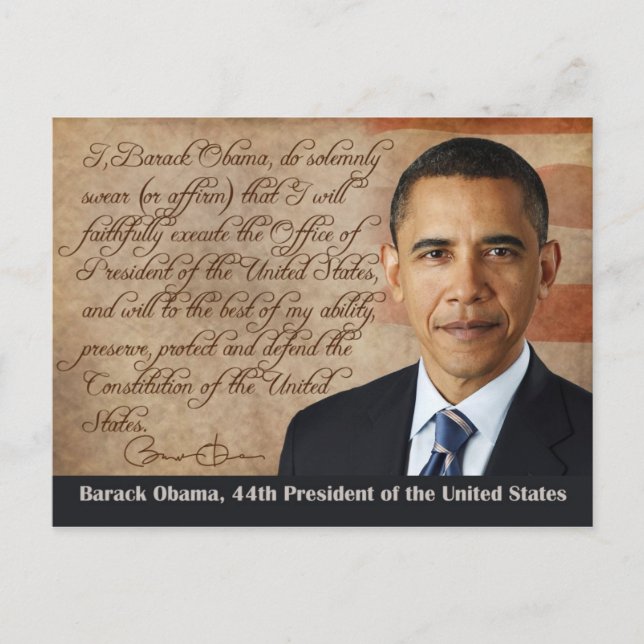 Barack Obama, Oath of Office Vykort (Framsida)