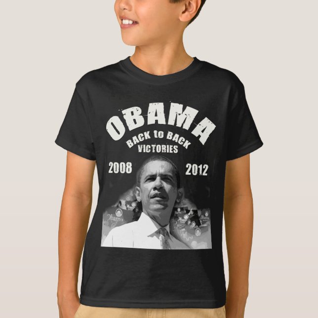 Barack Obama, objekt som är en seger bakåt Tee Shirt (Framsida)