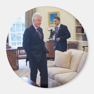 Barack Obama och Bill Clinton Magnet