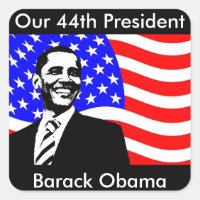 Barack Obama och Flagga Stickers