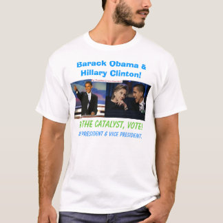 Barack Obama och Hillary Clinton Tee Shirt