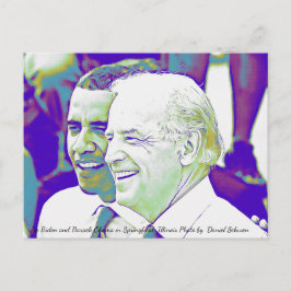 Barack Obama och Joe Biden Photo Postcard Vykort