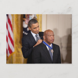 Barack Obama och John Lewis Vykort
