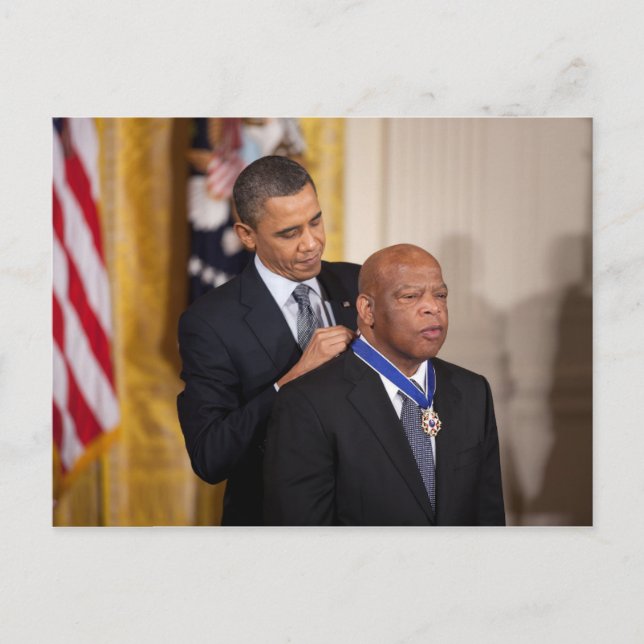 Barack Obama och John Lewis Vykort (Framsida)