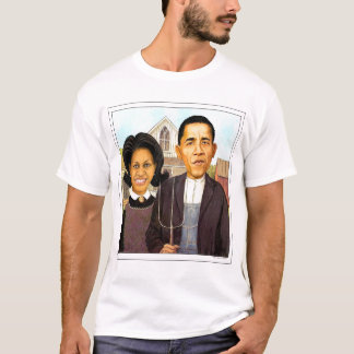 Barack Obama och Michelle Obama i den gotiska Tee Shirt
