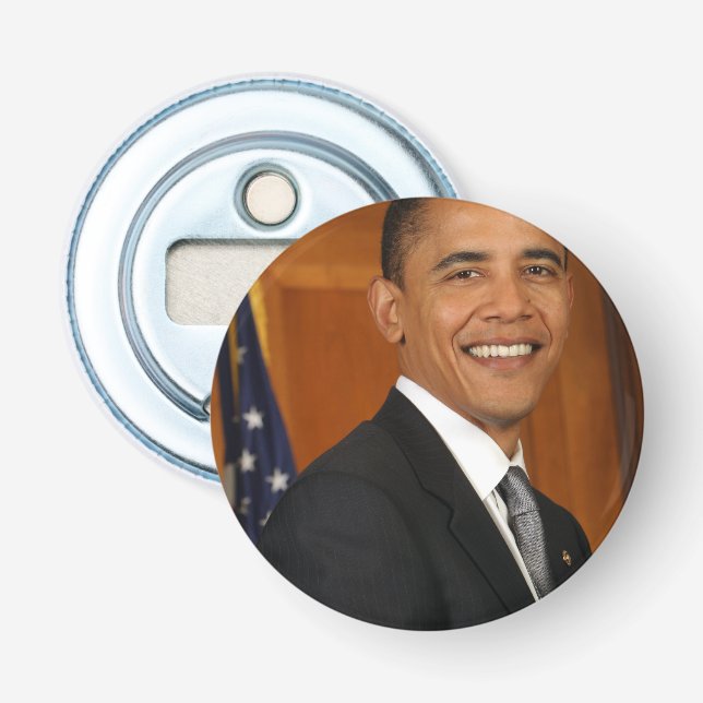 Barack Obama Officiell Porträtt Flasköppnare (Framsidan)