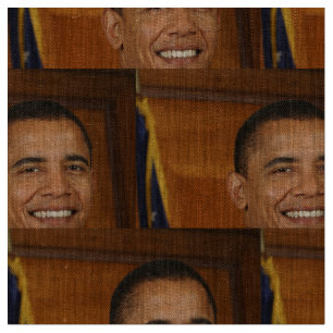 Barack Obama Officiell Porträtt Tyg