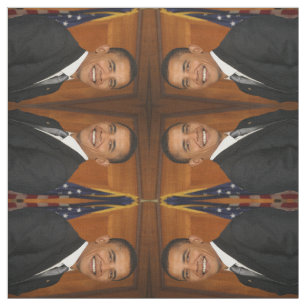 Barack Obama Officiell Porträtt Tyg