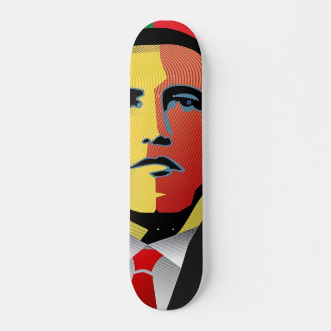Barack Obama Old School Skateboard Bräda 21,6 Cm (Framsida)