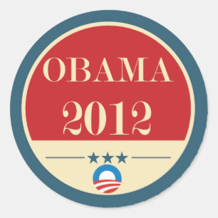 Barack Obama Omröstning 2012 Runt Klistermärke
