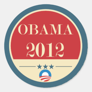 Barack Obama Omröstning 2012 Runt Klistermärke