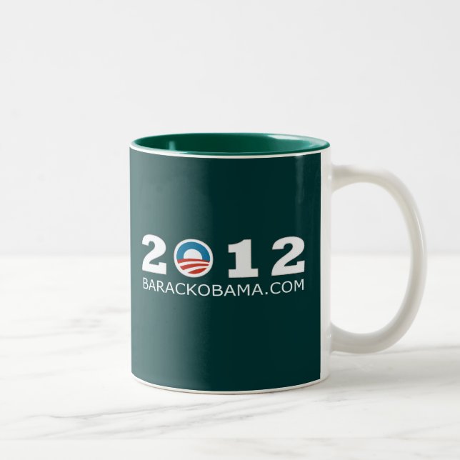 Barack Obama omvaldesign 2012 Två-Tonad Mugg (Höger)