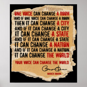 BARACK OBAMA-ONE UTTRYCKER AFFISCHEN B2 POSTER