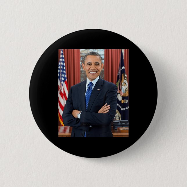Barack Obama Photo 44:e presidenten Potus Patrioti Knapp (Framsida)