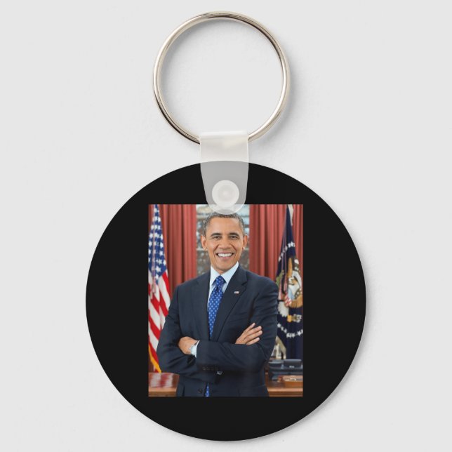 Barack Obama Photo 44:e presidenten Potus Patrioti Nyckelring (Framsida)