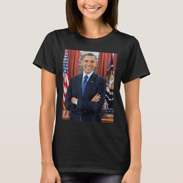 Barack Obama Photo 44:e presidenten Potus Patrioti T Shirt (Framsida)
