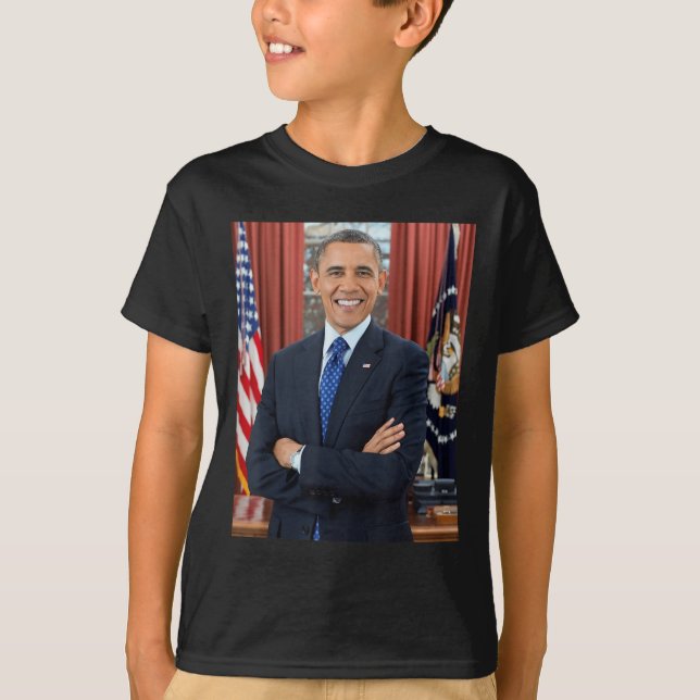 Barack Obama Photo 44:e presidenten Potus Patrioti T Shirt (Framsida)