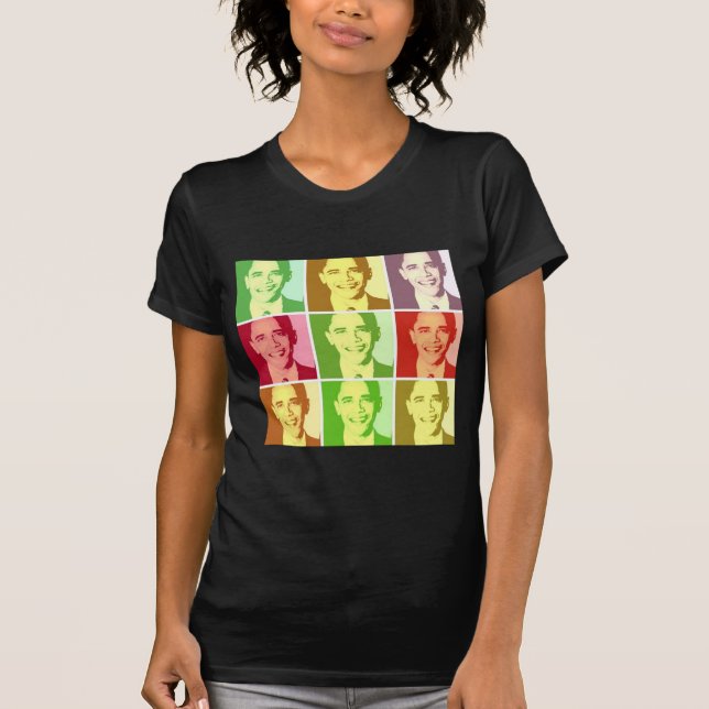 Barack Obama Pop Art Tee Shirt (Framsida)