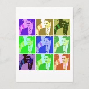 Barack Obama Pop Art Vykort