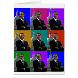 Barack Obama POPART T-tröjor och presenter Hälsningskort