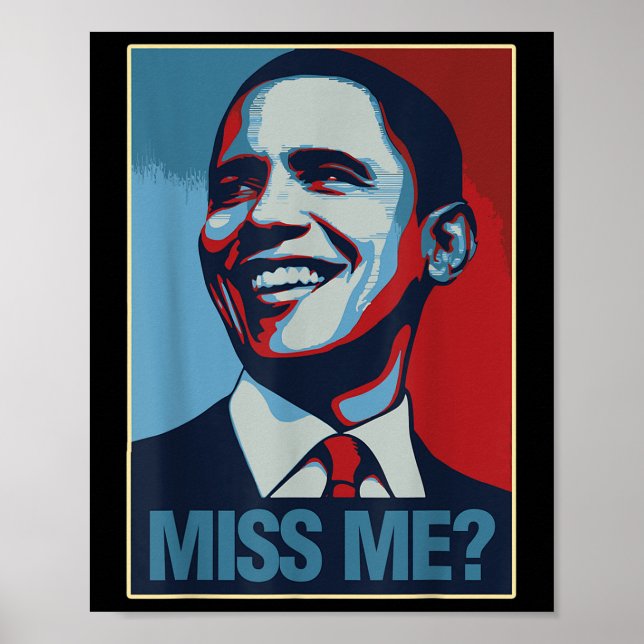 Barack Obama Porträtt saknar citat Liberal Democr Poster (Framsidan)