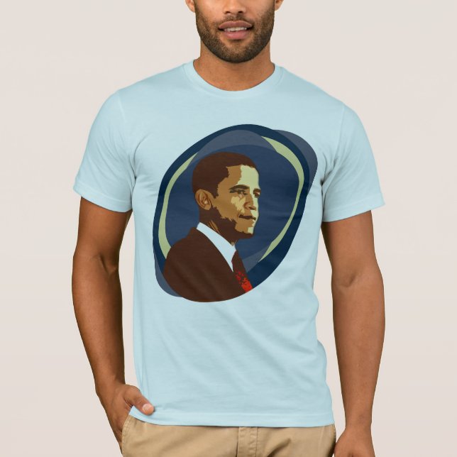 Barack Obama porträttT-tröja Tee Shirt (Framsida)
