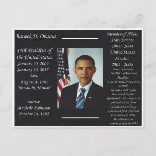 Barack Obama Postcard Vykort