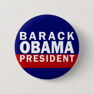 Barack Obama: President! (Pinback-knapp) Knapp