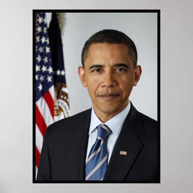 Barack Obama President Porträtt Poster (Framsidan)
