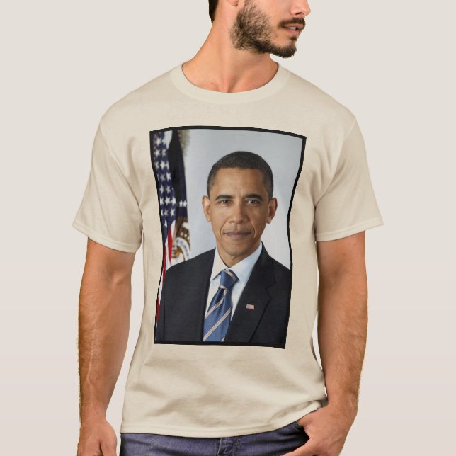 Barack Obama President Porträtt T-Shirt (Framsida)