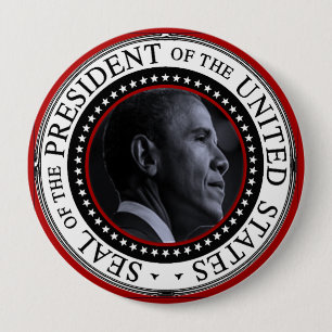 Barack Obama Presidentförsegling Knapp