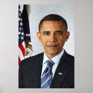 Barack Obama presidents- porträtt Poster